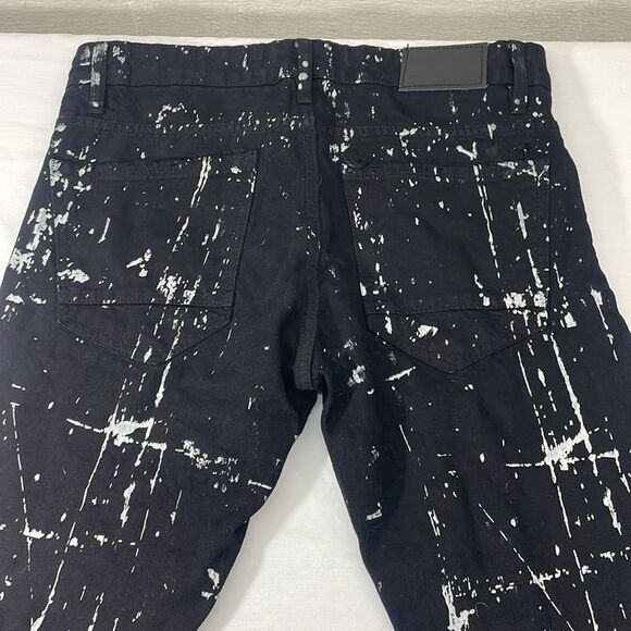 Jordan Craig Aaron Black and White Graphic Print Jeans Size 30x32 - Picture 11 of 13